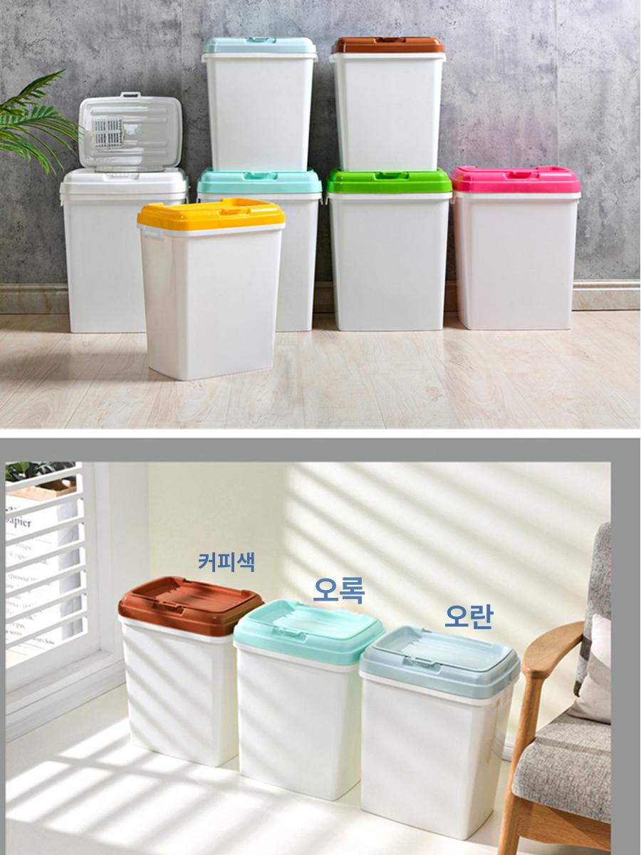 대용량 대형견사료통 밀폐 사료보관함 특대 먹이 저장통 버킷 뚜껑 급식기 - 상세 이미지 4