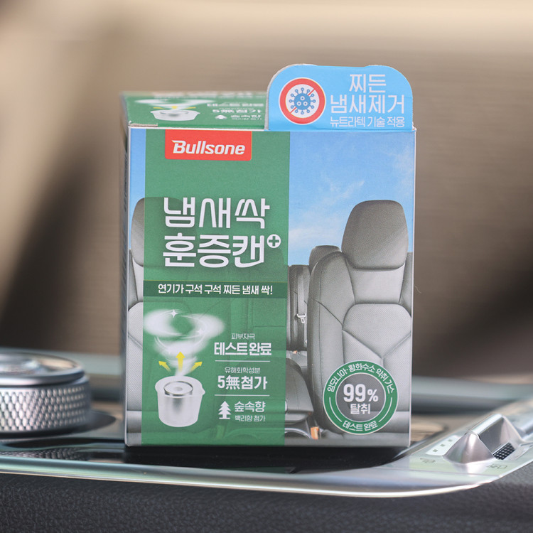 [불스원] 살라딘 냄새싹 훈증캔 플러스 차량 탈취 냄새제거 숲속향