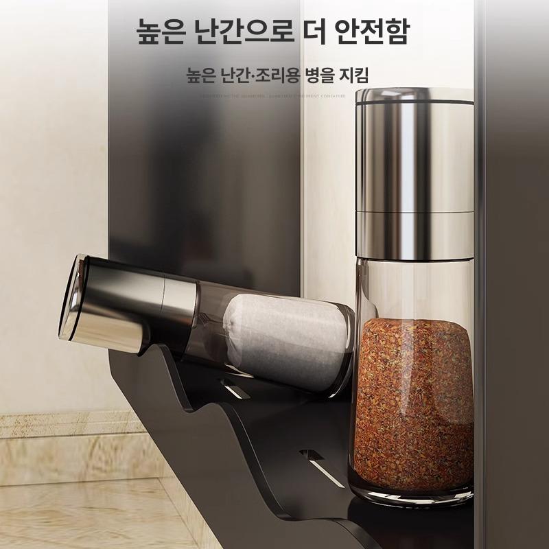 벽걸이 양념선반 거치대 보관대 조미료보관함 확장형 수납 양념통선반 주방선반정리대 - 상세 이미지 3