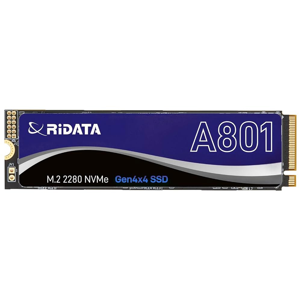 Ridata A801 500GB SLC 캐시 NVMe 1.4 PCIe Gen 4x4 M.2 2280 SSD 내장 솔리드 스테이트 드라이브 3D NAND R/W 속도 최대 5000 - 상품 이미지