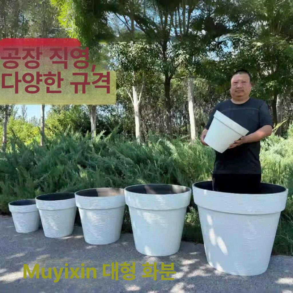 초대형 실외화분 라운드 플랜테리어 플랜트 인테리어 거실 원형 식물 분갈이 토분화분 - 상세 이미지 2