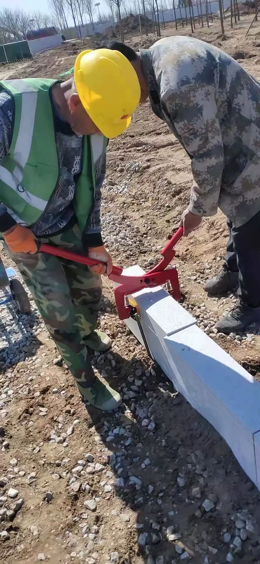 도로 경계석 집게 보강토 대리석 수로관 클립 인도 옹벽 보강토집게 보도블럭 클램프 리프팅 - 상세 이미지 4