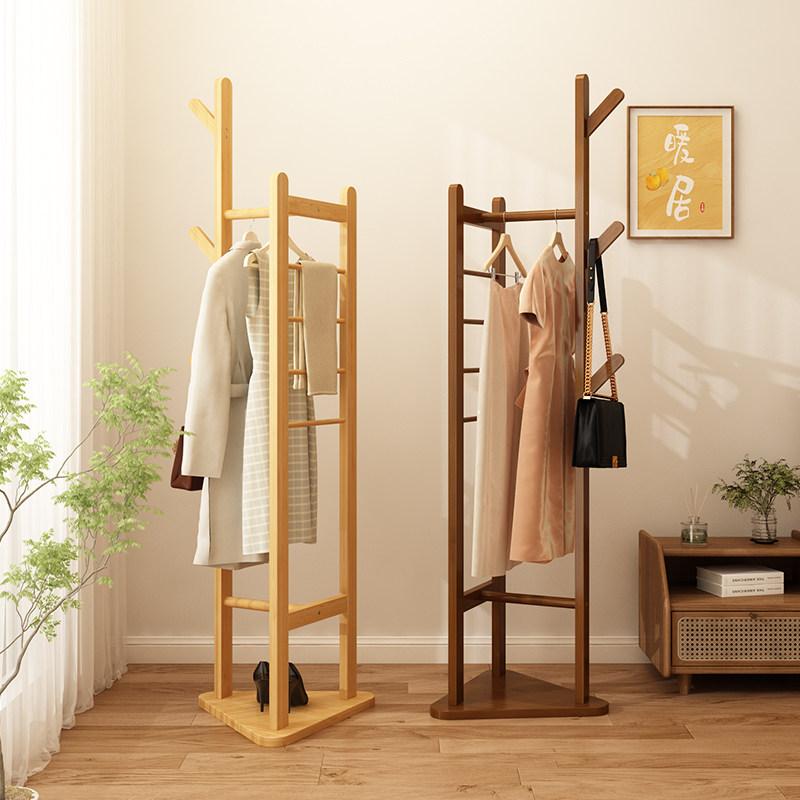 침실 우드행거 원룸 수납 인테리어 원목행거 스탠드행거 자취방 랙 코너 심플 북유럽 - 상세 이미지 4