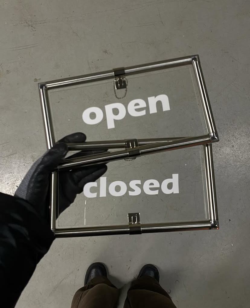 오픈클로즈 도어사인 영업중 안내판 OPEN CLOSED 매장 문패 표지판 이미지 2