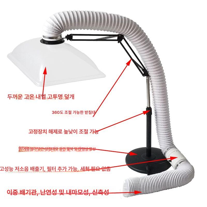 이동식 창문환풍기 소형 주방 배기팬 실내 흡입기 가정용 후드 제연 업소용 간이 - 상세 이미지 3