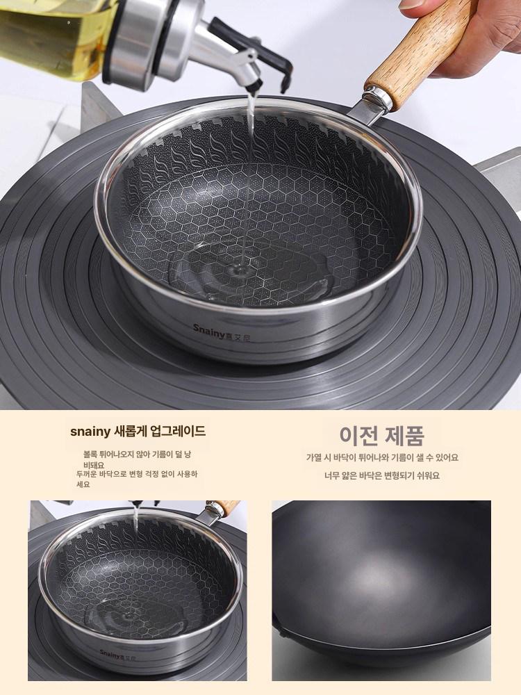 1인용 깊은프라이팬 웍 계란후라이 가정용 무쇠 대형 가능 인덕션 튀김솥 - 상세 이미지 3