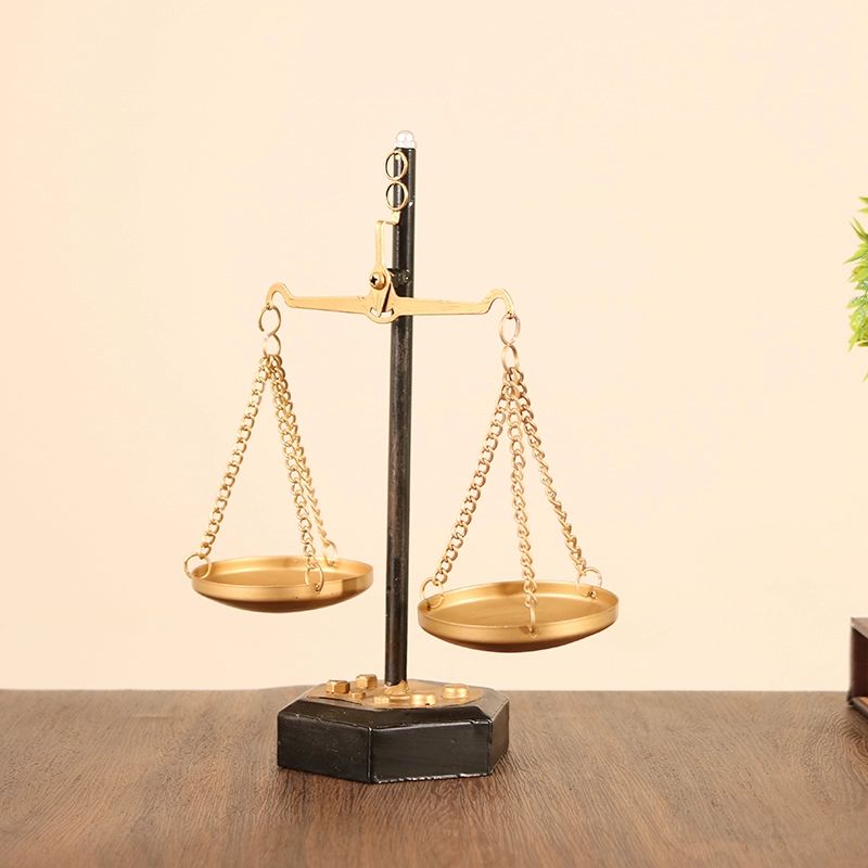 빈티지 철제저울 장식품 모형 정교한 저울 철제 사무실 데스크 미니 식당 수평 카페 엔틱 - 상세 이미지 4