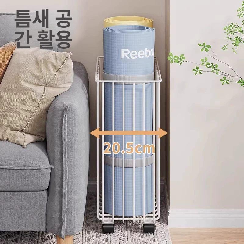 요가매트 필라테스 운동기구 수납 걸이형 벽면 정리 선반 튼튼한 이동식 보관 - 상세 이미지 5