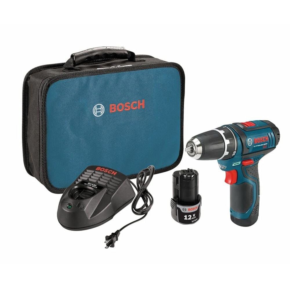 BOSCH PS31-2A 12V Max 3/8인치 드릴/드라이버 키트(2개), 2Ah 배터리 및 충전기, 가변 속도 포함) Industrial - 상품 이미지