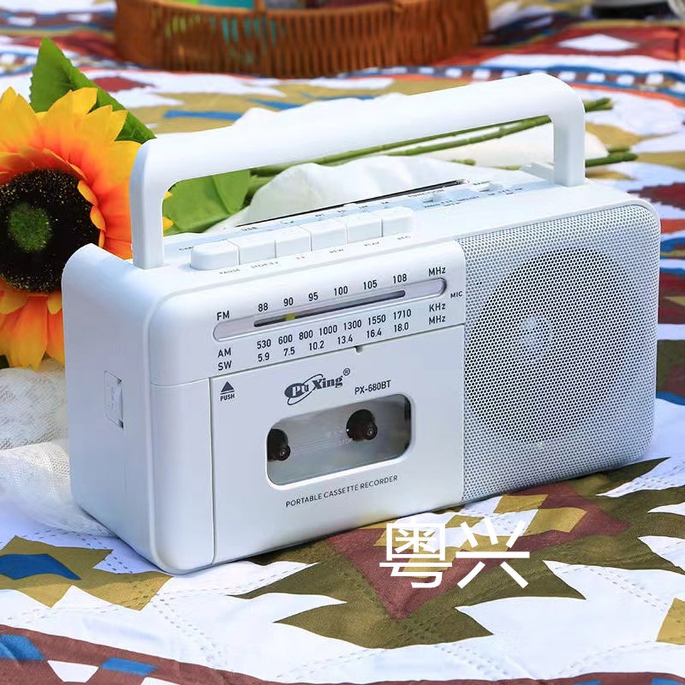 소리큰 카세트테이프 라디오 sw 탁상용 화이트 플레이어 fm am 소형 PX 680B 본체 표준품목 배터리자체 - 상세 이미지 2