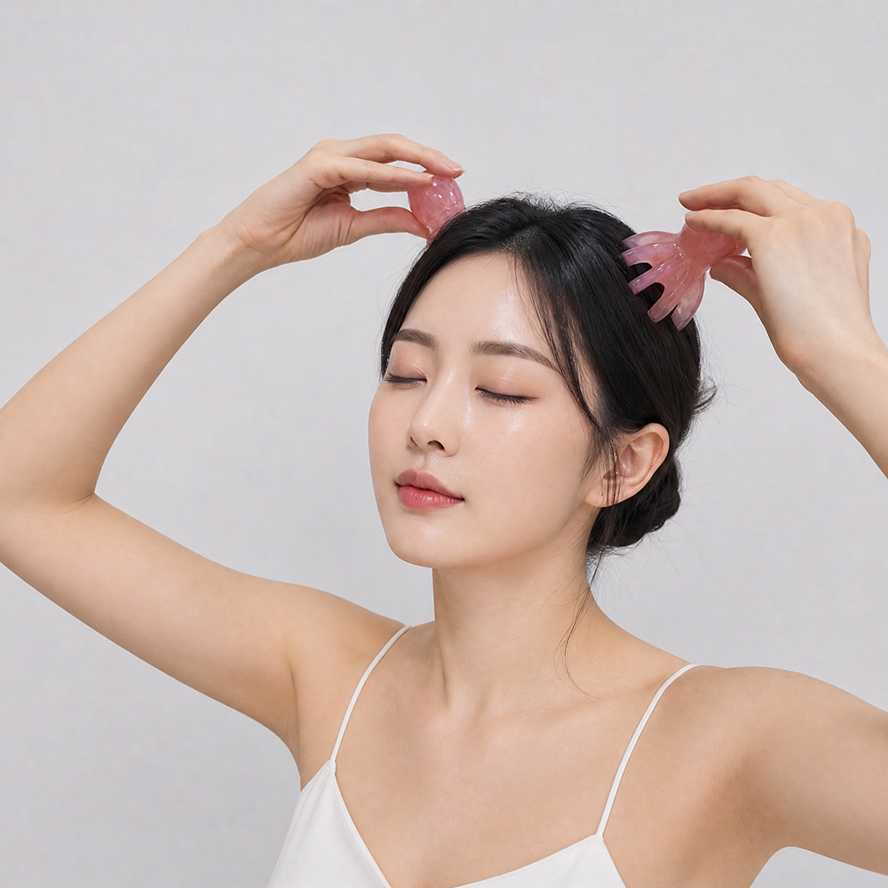 플림 문어괄사(라지) 얼굴 머리 두피 괄사 마사지기 림프순환마사지 - 상세 이미지 3