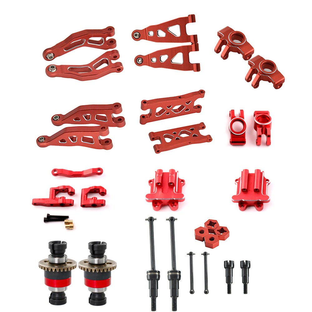 7732 RC X 알루미늄 MAXX 좌우 트럭 1/6 Tru 블록 결합기 레드 - 상품 이미지