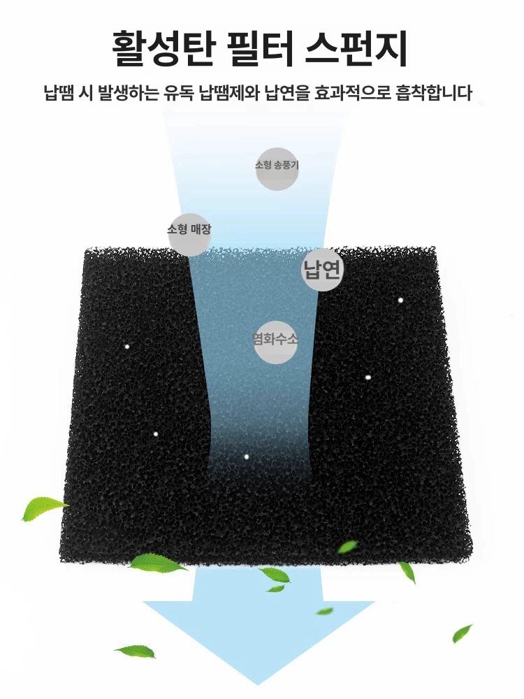 연기흡입기 용접환풍기 납땜 인두 팬 후드 배기 정화기 산업용 필터 교체용 스펀지 20개 - 상세 이미지 4