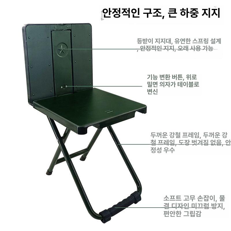낚시 휴대용 책상의자 세트 가정용 정원 테라스 야외용 접이식 간편 캠핑 인테리어 - 상세 이미지 5