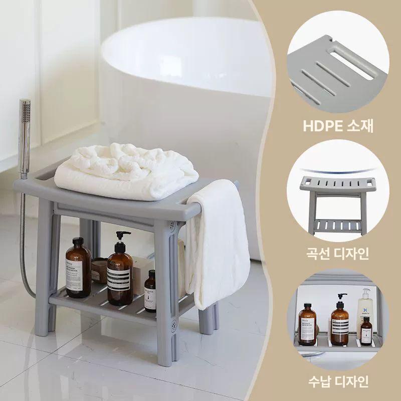 목욕 체어 욕실의자 벤치 안전 욕실방수의자 미끄럼방지 샤워의자 찜질방 발디딤대 - 상세 이미지 5