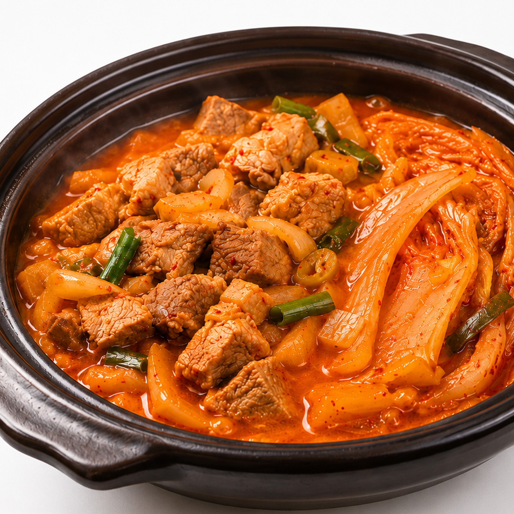 [광명맛집2-3인분]깜짝 놀랄 중량 돼지반근 얼큰 돼지김치찌개 풀세트 짜글이 - 상품 이미지
