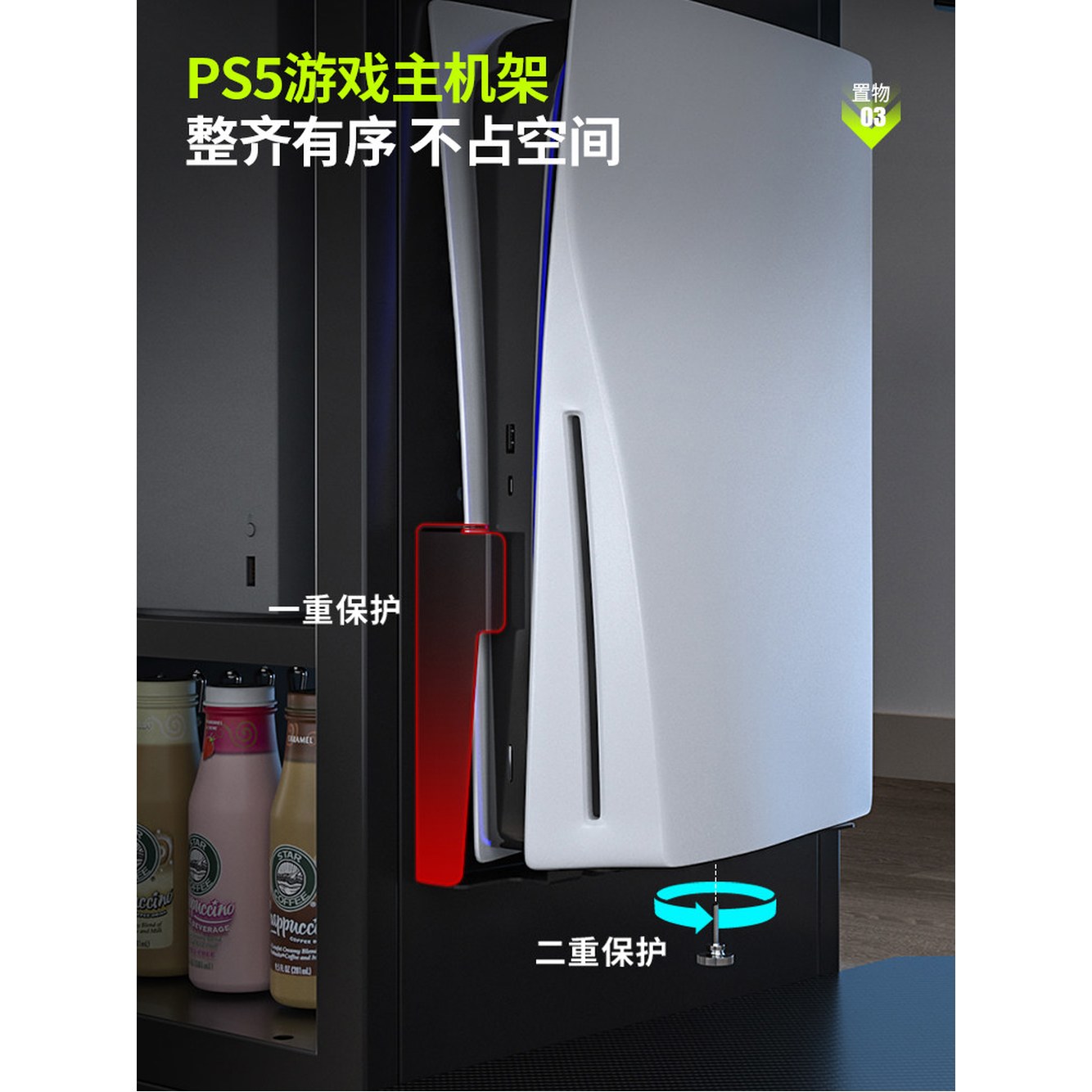 컴퓨터 책상 게이밍 LS 게임 유리책상 2000x600 800X500 120 블랙 싱글 테이블 80x60x73cm - 상세 이미지 2