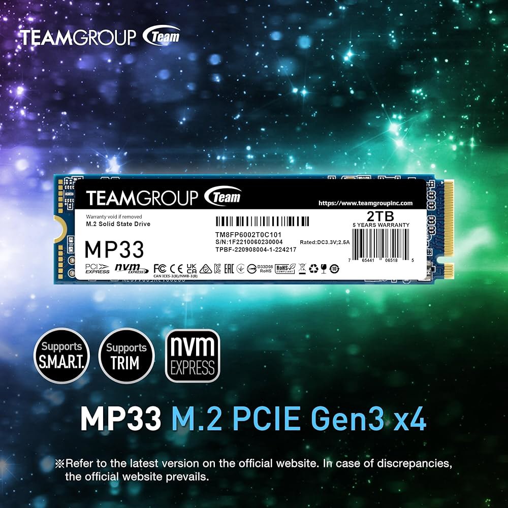 TEAMGROUP MP33 512GB SLC 캐시 3DNAND TLC NVMe PCIe Gen3x4 M.2 2280 내부 SSD R/W 최대 1700 /1400MB /s 호환 가능 - 상세 이미지 3