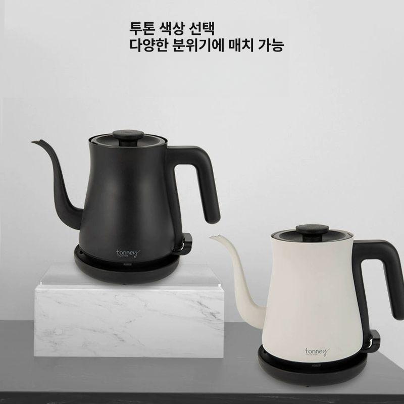 주전자 전기포트 핸드드립 홈카페 온도조절 보온 드립커피 심플 구즈넥 여행용 드립용 - 상세 이미지 5