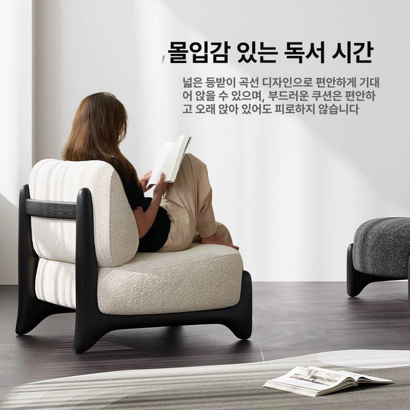 벨벳 라운지 스툴 패브릭 쿠션 의자 네일샵 대기용 카페 인테리어 둥근 의자 - 상세 이미지 5
