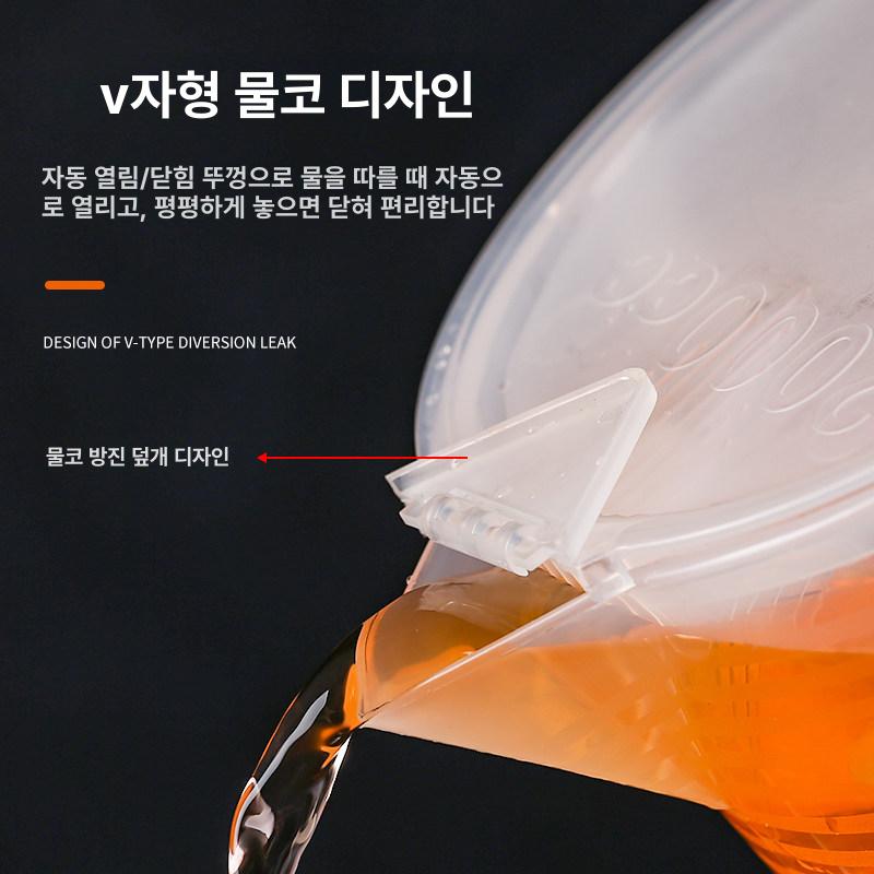 뚜껑있는 계량컵 손잡이 베이킹 포함 대형 비커 뚜껑없음 증정 투명 용기 세트 - 상세 이미지 2
