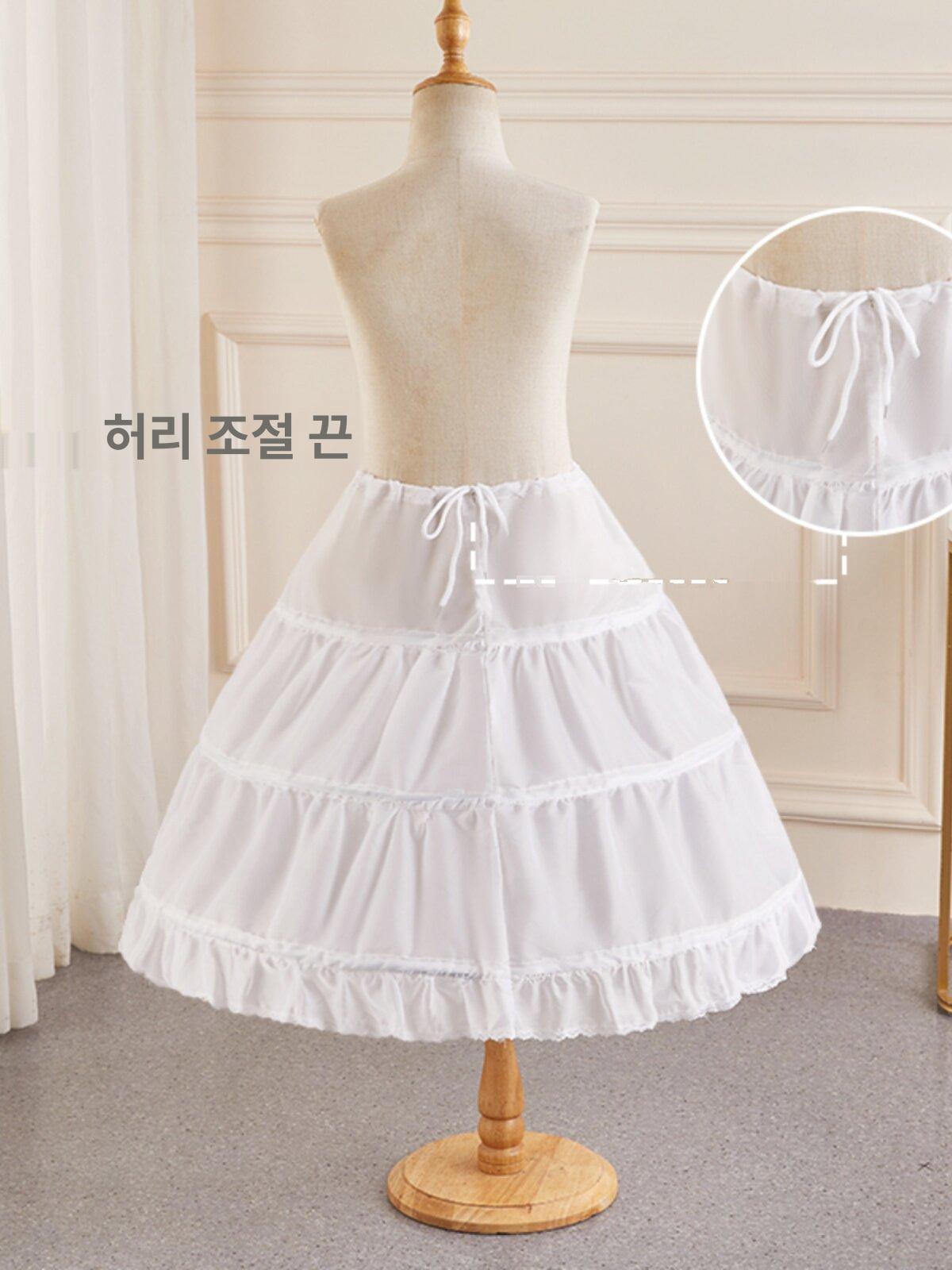 패티코트 속치마 볼륨 드레스 코트 코스프레 레이어드 미니 페티코트 풍성한 캉캉 치마 웨딩 - 상세 이미지 2