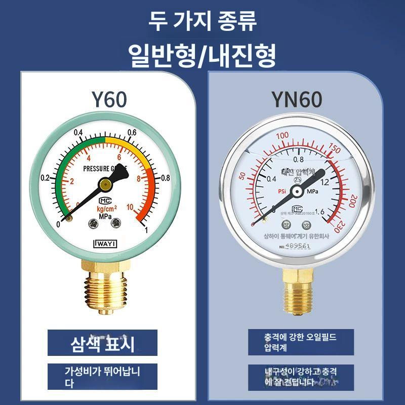수압계 수도 압력 누출 감지 게이지 측정기 수돗물 진공 파이프 밸브 탐지 내부 - 상세 이미지 2