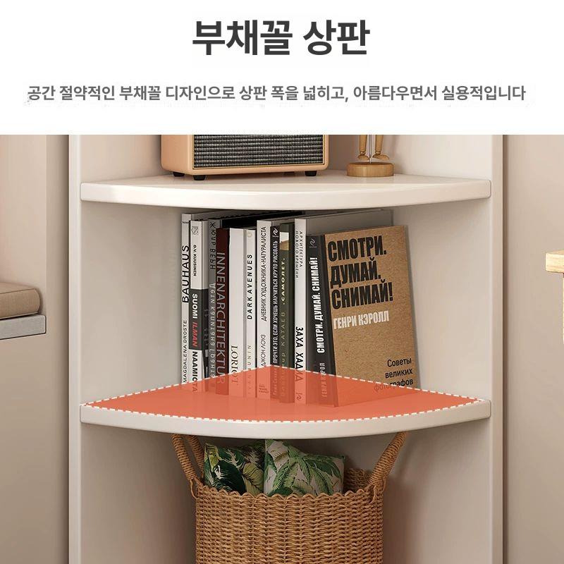 원목 협탁 삼각 모서리장 심플 북유럽 침실 전시장 수납장 앤틱 코너 선반장 - 상세 이미지 3