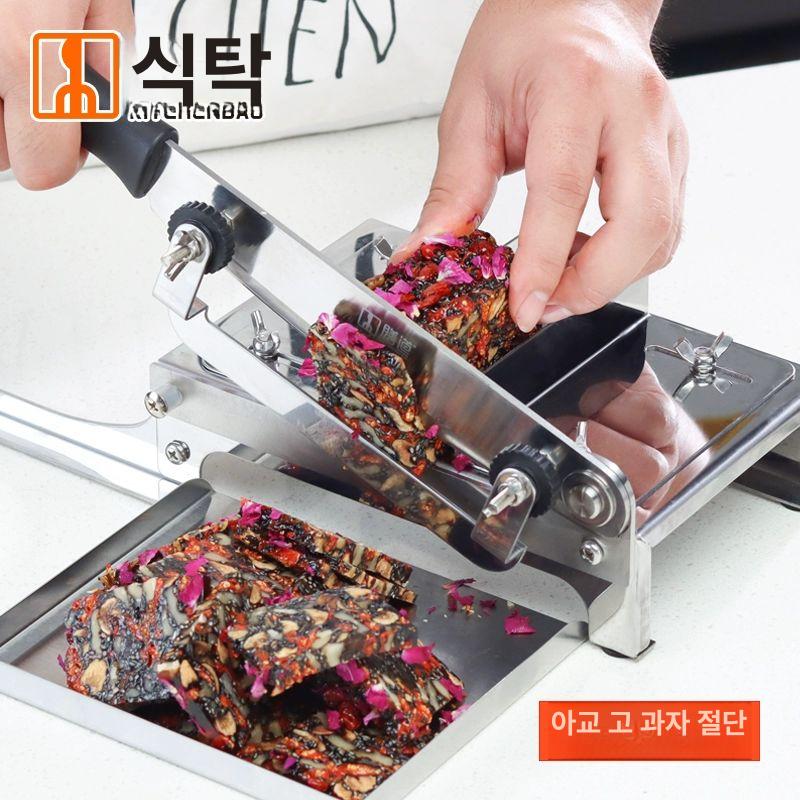 떡썰기 기계 가래떡 절단기 한약재 채소 슬라이서 주방 칼 가정용 식품 커팅 - 상세 이미지 3
