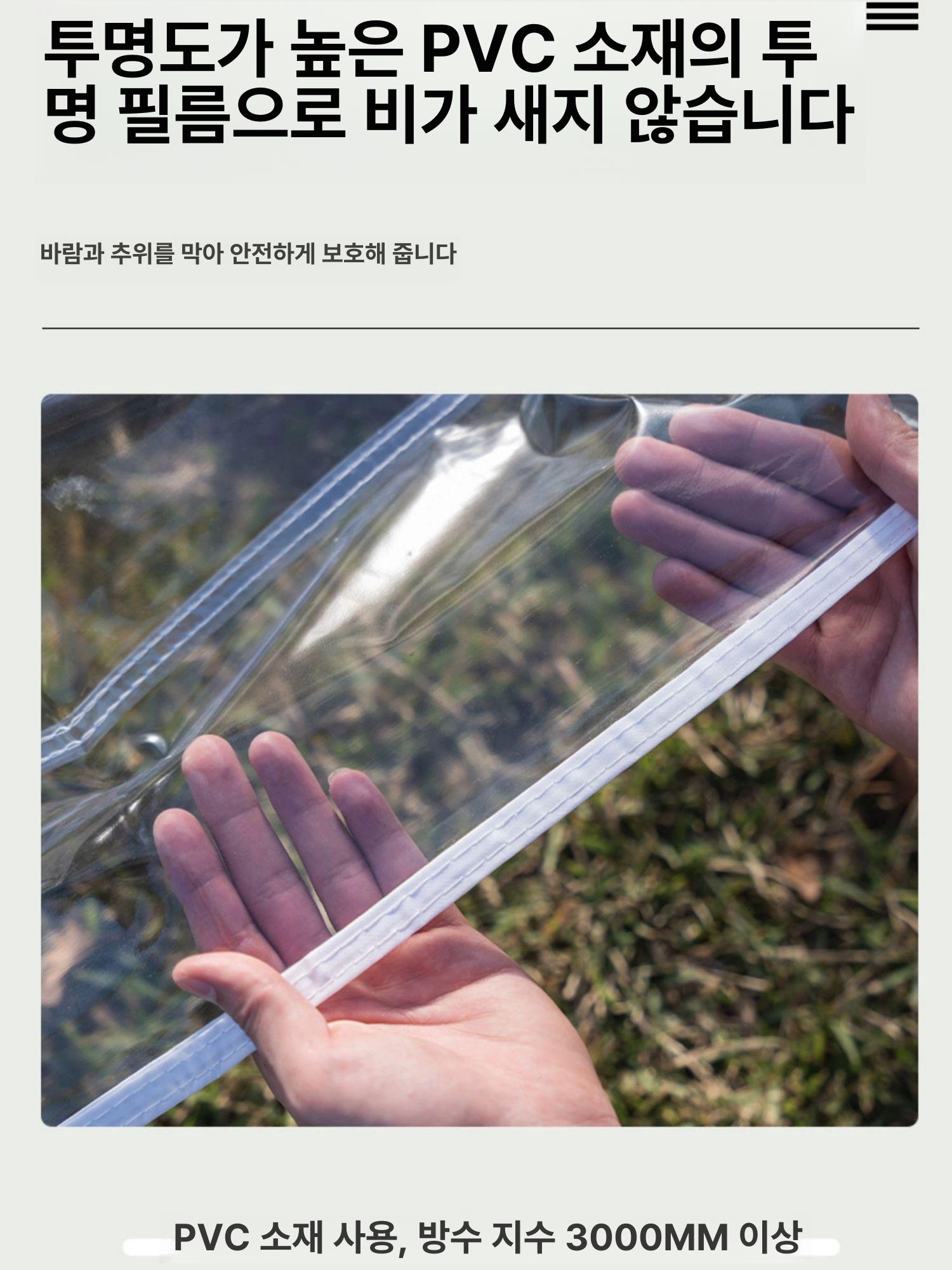 투명 캐노피 텐트 방풍 바람막이 야외 캠핑용 소형 부스 행사장 임시 설치 - 상세 이미지 5