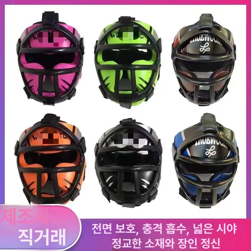 격투기 안면보호대 헤드기어 무에타이 복싱 턱 보호 얼굴 방어용 스포츠 안전장비 - 상세 이미지 2