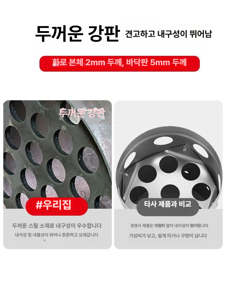캠핑 숯불점화기 업소용 착화기 숯스타터 차콜 침니스타터 바베큐 숯점화통 원형 - 상세 이미지 5