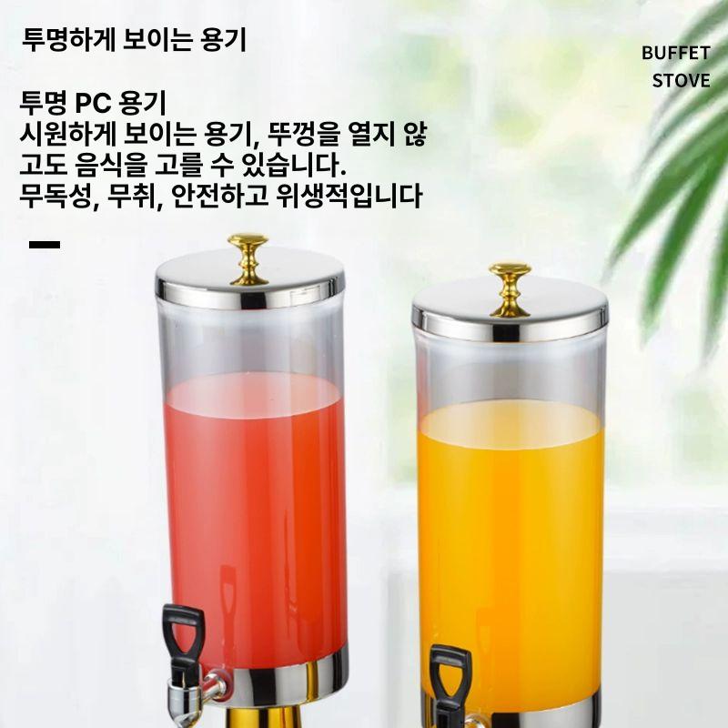 급수기 우유디스펜서 보냉 업소용 조식 카페 원형 음료수 차 워터저그 워머기 - 상세 이미지 3