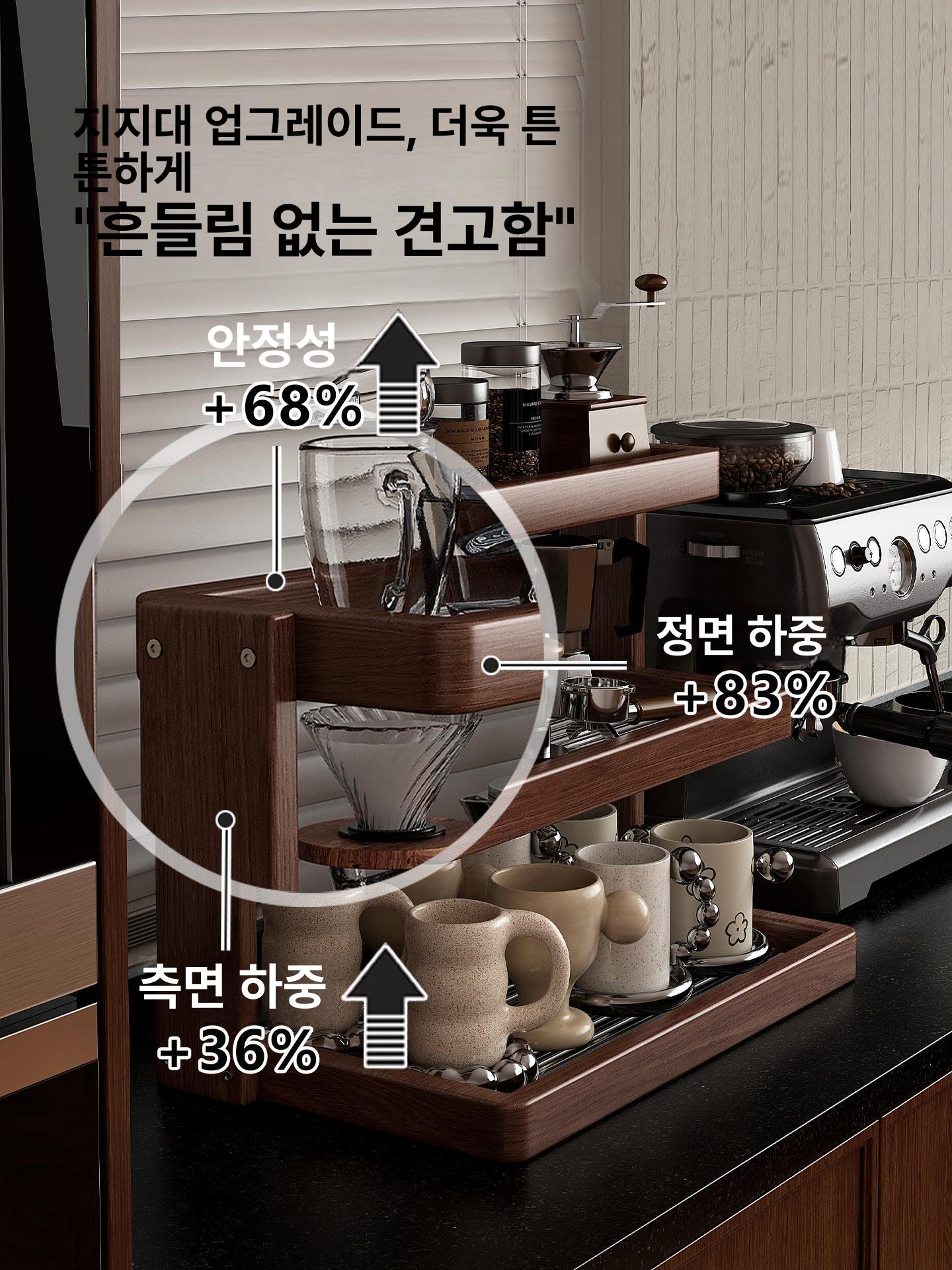 홈카페 머그컵 장식장 커피컵 선반 진열대 컵 보관함 - 상세 이미지 3