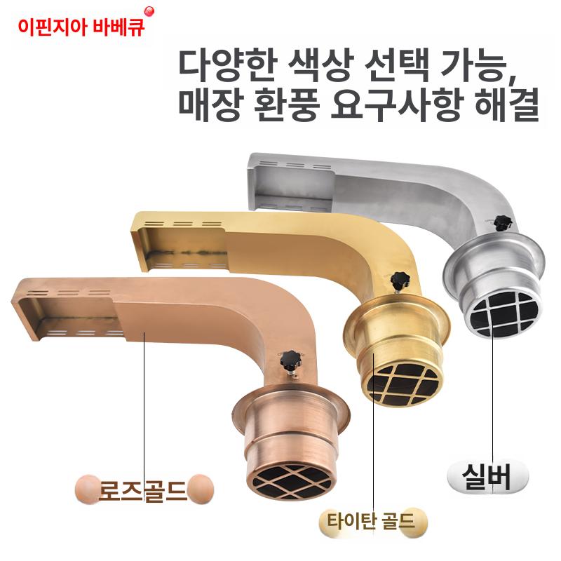 고깃집 로스타후드 송풍기 업소용 환기구 배기팬 냄새 커버 연기 파이프 기름받이 - 상세 이미지 2