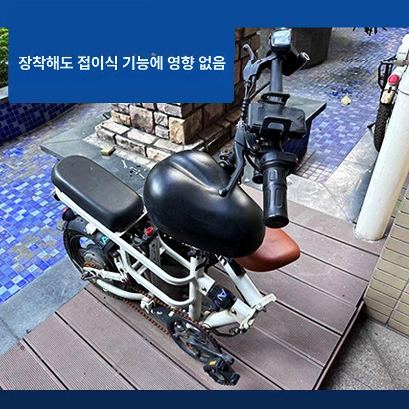 자전거 뒷안장 접이식 보조 좌석 크로스바 장착 전기 간이형 싱글 안장 - 상세 이미지 4