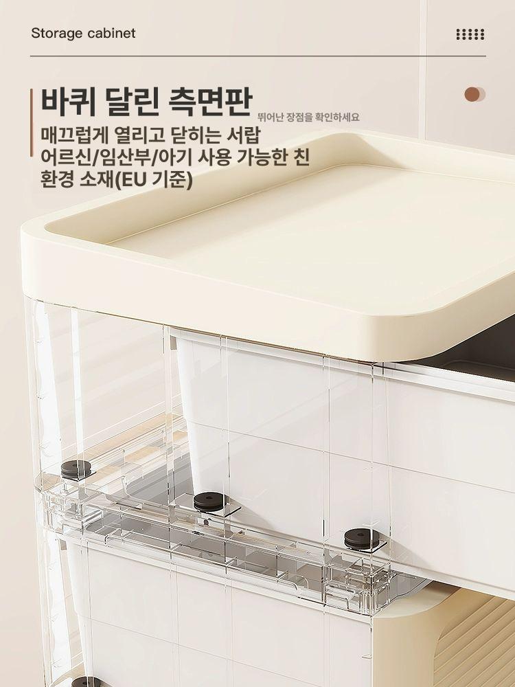 옷수납장 서랍정리함 플라스틱 침실정리 옷정리 거실 보관 서랍장 케이스 창고 서랍형 - 상세 이미지 3