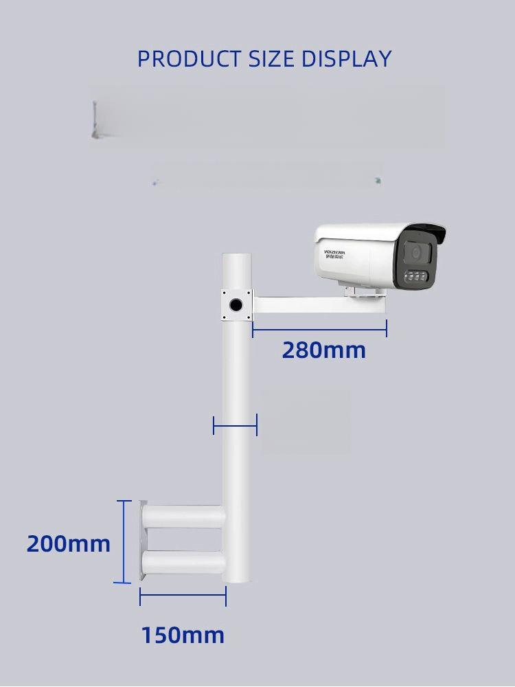 cctv 브라켓 외부 야외 폴대 현관 기둥 모니터링 씨씨티비 마운트 벽부형 실외 카메라 - 상세 이미지 2
