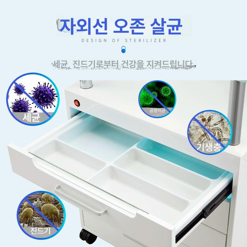 네일 살균 경화 조명 수납 트롤리 미용 웨건 샵용 도구 정리함 - 상세 이미지 2