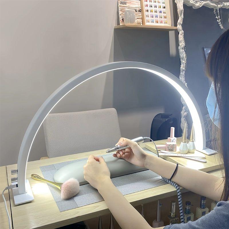 네일샵 미용조명 스탠드 led 반달형 속눈썹 밝기조절 작업등 메이크업 라운드 - 상세 이미지 2