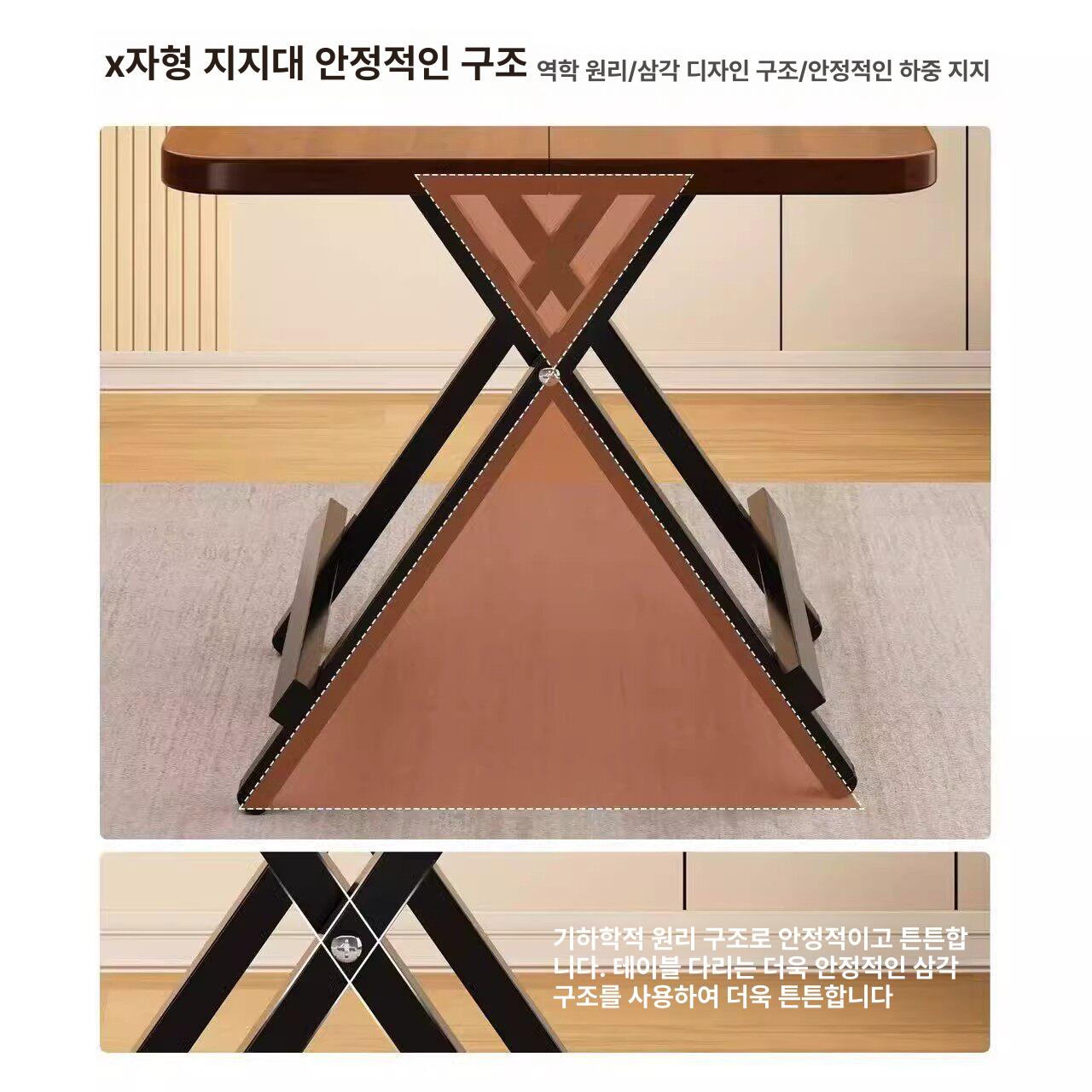 접이식 식탁 2인용 확장 가능 원룸 주방 소형 간편 공간활용 수납형 테이블 - 상세 이미지 4