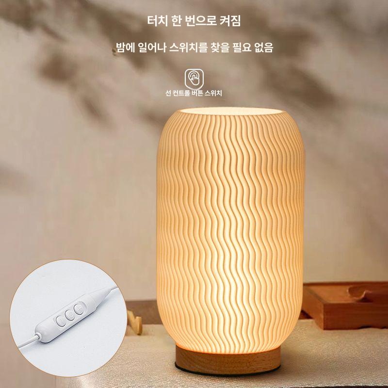 대나무 라탄 스탠드 카페 감성 빈티지 조명 플로어램프 일본식 인테리어 조명기구 - 상세 이미지 3