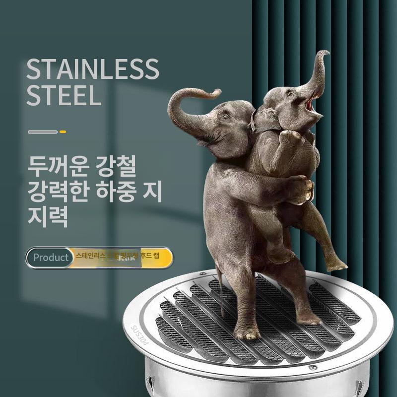 환기구 배기구 원형 그릴 벽면 설치 냉각 통풍 외부 캡 환풍기 - 상세 이미지 3