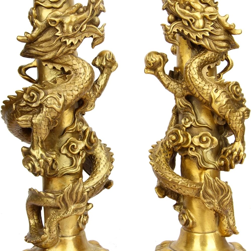 불교 용촛대 엔틱 양초 연꽃 캔들 빈티지촛대 앤틱 거치 법당촛대 피닉스 램프 - 상세 이미지 4