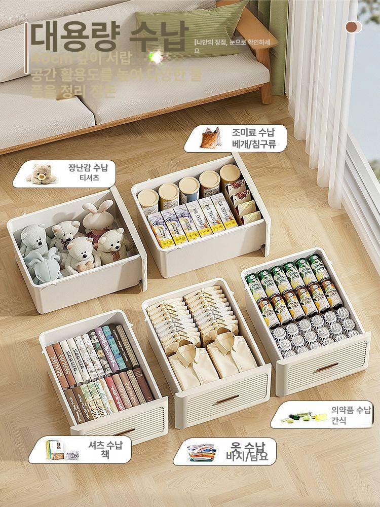 옷수납장 서랍정리함 플라스틱 침실정리 옷정리 거실 보관 서랍장 케이스 창고 서랍형 - 상세 이미지 2