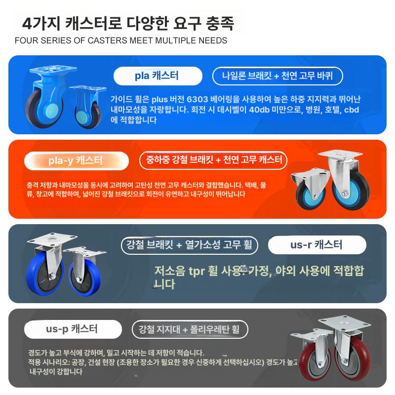 도서관 카트 무음 바퀴 운반용 수레 이동식 정리함 대용량 도서 보관 조용한 휠 - 상세 이미지 3