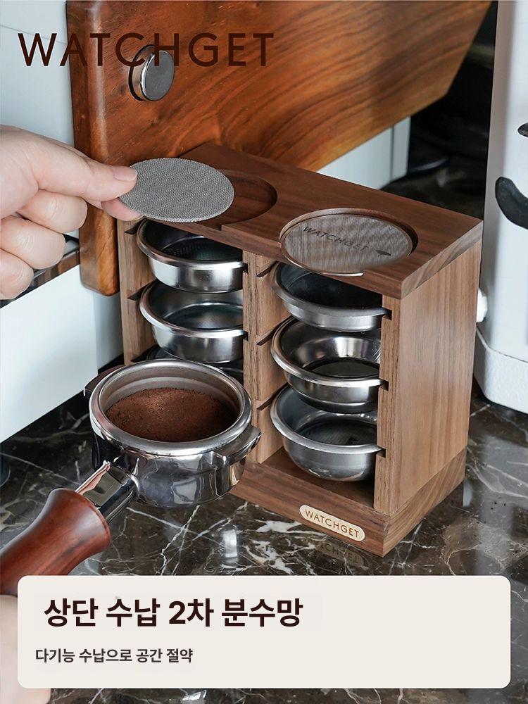 에스프레소 포터 필터 바스켓 거치대 커피용품 정리 수납함 선반 보관함 스테인리스 스틸 - 상세 이미지 4