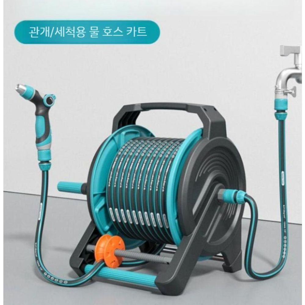 릴호스 텃밭 수도관 세차호스 물호스릴 베란다 물호스분사기 고급형릴호스 일반형릴호스 물호수 - 상세 이미지 2