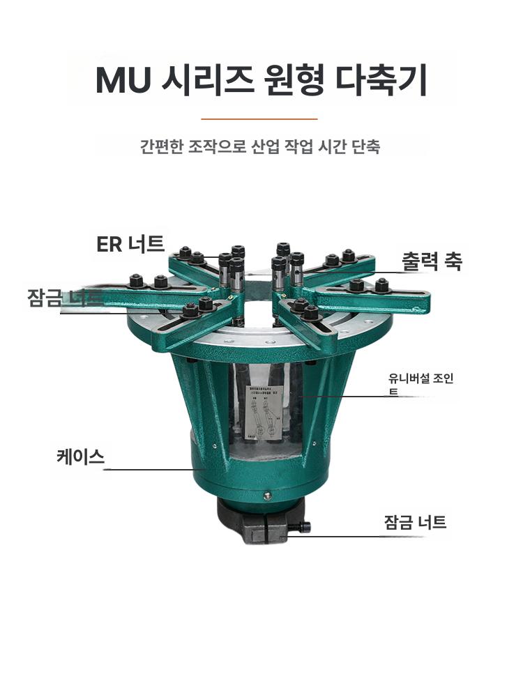 멀티 다축 드릴 태핑기 6축 탭핑 mu 스핀들 해드 4축 부품 원형 목공 쿼드 함마 펀치 - 상세 이미지 3