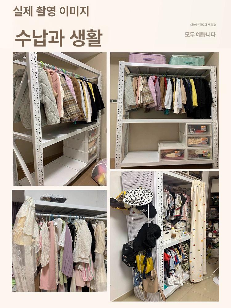대용량 철제 세탁소행거 업소용 파이프 매장용 수납 진열대 의류창고행거 건조 상업용 - 상세 이미지 4